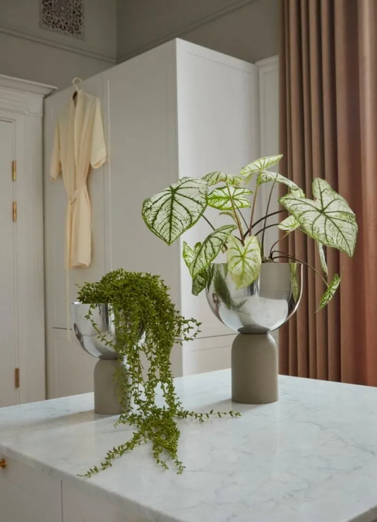 AYTM Torus blomkruka, S, silver - taupe