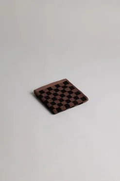 Baina Ansiktshandduk, Quill, 30 x 30 cm, tabac - noir