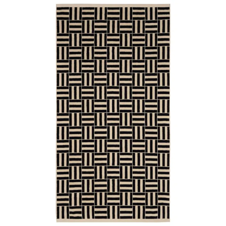 Baina Pool handduk Willis, 90 x 170 cm, sand - noir, limited edition