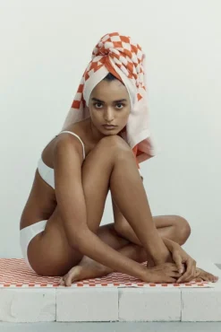 Baina Strandhandduk, Roman, 90 x 170 cm, paloma sun - ecru