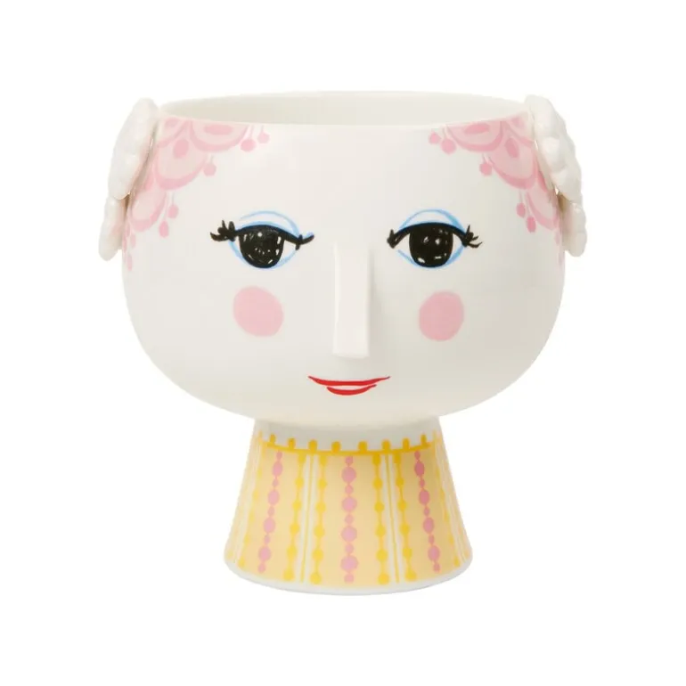 Bjørn Wiinblad Eva blomkruka med fot, 15,5 cm, rosa