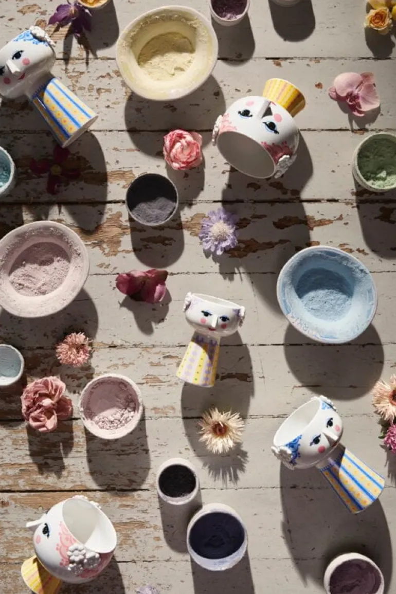 Bjørn Wiinblad Eva blomkruka med fot, 15,5 cm, rosa