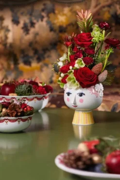 Bjørn Wiinblad Eva blomkruka med fot, 15,5 cm, rosa