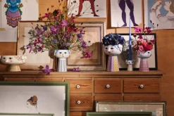 Bjørn Wiinblad Eva vas, 18,5 cm, blå