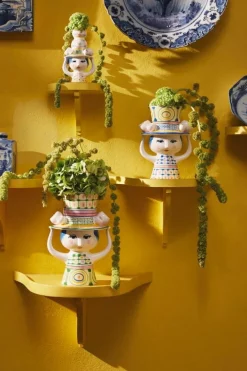 Bjørn Wiinblad Lady with Hat vas, 24,5 cm, grön