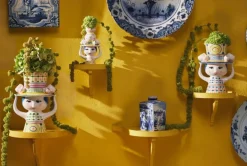 Bjørn Wiinblad Lady with Hat vas, 24,5 cm, grön