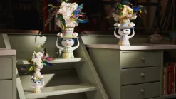 Bjørn Wiinblad Lady with Hat vas, 24,5 cm, grön