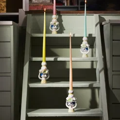 Bjørn Wiinblad Lady with Hat ljushållare, 16 cm, rosenröd - rosa