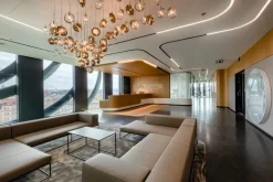 Bomma Lens Single pendel, amber - guld