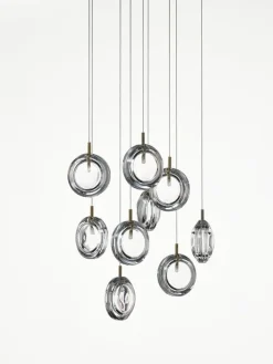 Bomma Lens Single pendel, klar - antracit