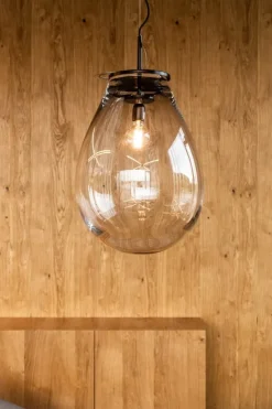 Bomma Tim pendel, liten, klar - svart