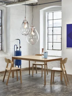 Bomma Tim pendel, medium, klar - borstad koppar