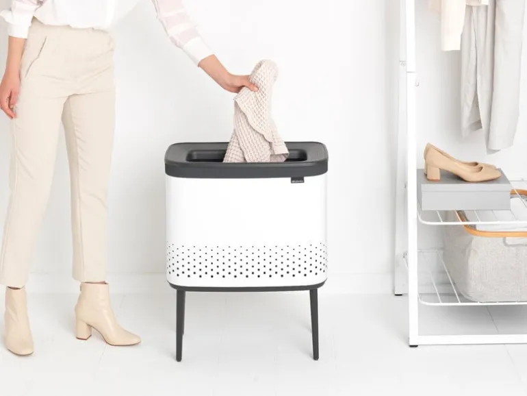 Brabantia Bo Laundry Bin tvättkorg, 60 l, vit