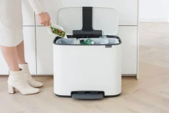 Brabantia Bo Pedal Bin 11 + 23 l, vit