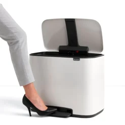 Brabantia Bo Pedal Bin 11 + 23 l, vit