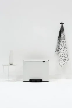 Brabantia Bo Pedal Bin 11 + 23 l, vit