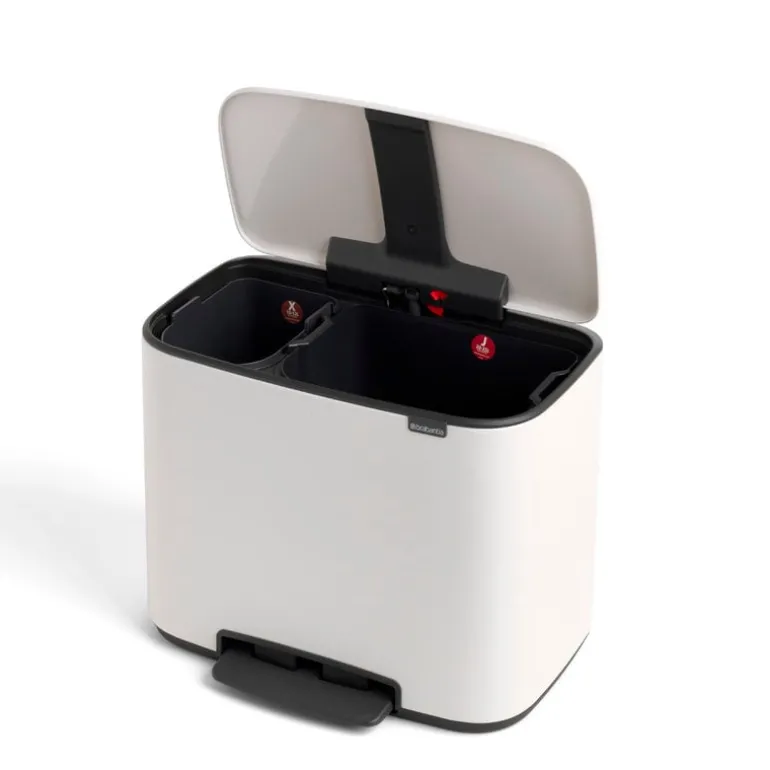 Brabantia Bo Pedal Bin 11 + 23 l, vit