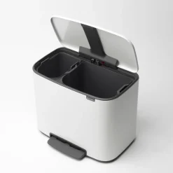 Brabantia Bo Pedal Bin 11 + 23 l, vit
