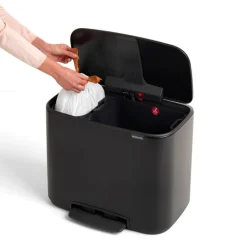 Brabantia Bo Pedal Bin 11 + 23 l, mattsvart