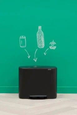 Brabantia Bo Pedal Bin 11 + 23 l, mattsvart