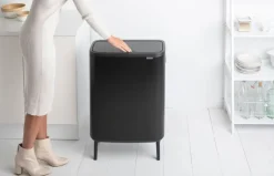 Brabantia Bo Touch Bin Hi, papperskorg, 2 x 30 l, svart