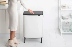 Brabantia Bo Touch Bin Hi, papperskorg, 2 x 30 l, vit