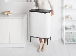 Brabantia Bo Touch Bin Hi, papperskorg, 2 x 30 l, vit