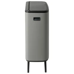 Brabantia Bo Touch Bin Hi papperskorg, 2 x 30 l, Sense of Luxury, grå
