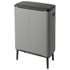 Brabantia Bo Touch Bin Hi papperskorg, 2 x 30 l, Sense of Luxury, grå