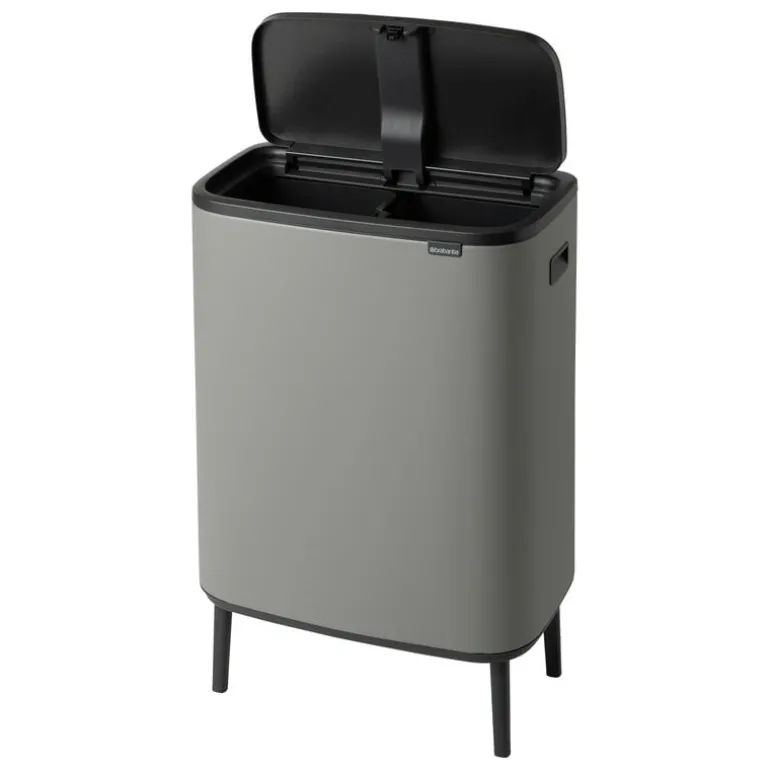 Brabantia Bo Touch Bin Hi papperskorg, 2 x 30 l, Sense of Luxury, grå