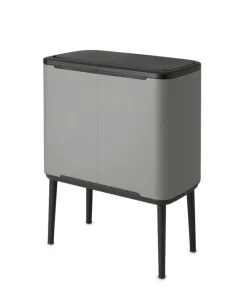 Brabantia Bo Touch Bin papperskorg, 11 + 23 l, Sense of Luxury, grå
