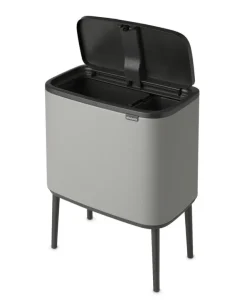 Brabantia Bo Touch Bin papperskorg, 11 + 23 l, Sense of Luxury, grå