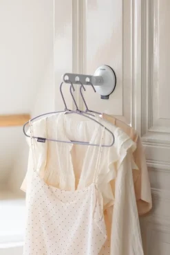 Brabantia Klädhängare med sugpropp, ljusgrå