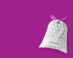 Brabantia PerfectFit soppåsar 10–12 l, 20 st, C, vit