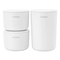 Brabantia ReNew förvaringsburkar, 3-pack, vita