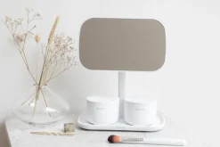 Brabantia ReNew spegel med förvaringsbricka, vit