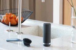 Brabantia SinkStyle klämbar diskmedelsdispenser, 200 ml, mörkgrå