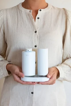 Brabantia SinkStyle tvål/diskmedelsdispenser set, 2 x 200 ml, fresh white