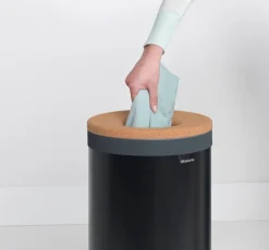 Brabantia Tvättkorg 35 l, mattsvart - korklock
