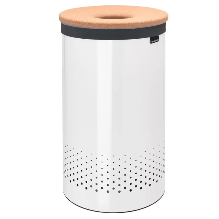 Brabantia Tvättkorg 60 l, vit - korklock