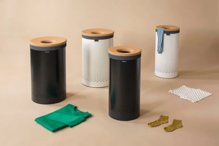 Brabantia Tvättkorg 60 l, vit - korklock