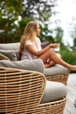 Cane-line Basket 2-sitsig soffa, natur - brungrå