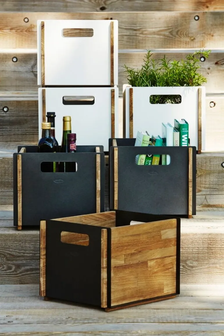 Cane-line Box förvaringslåda, teak - vit