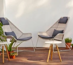 Cane-line Breeze högryggstol, vitgrå