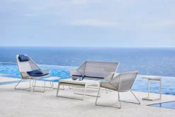 Cane-line Breeze högryggstol, vitgrå