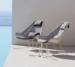 Cane-line Breeze högryggstol, vitgrå