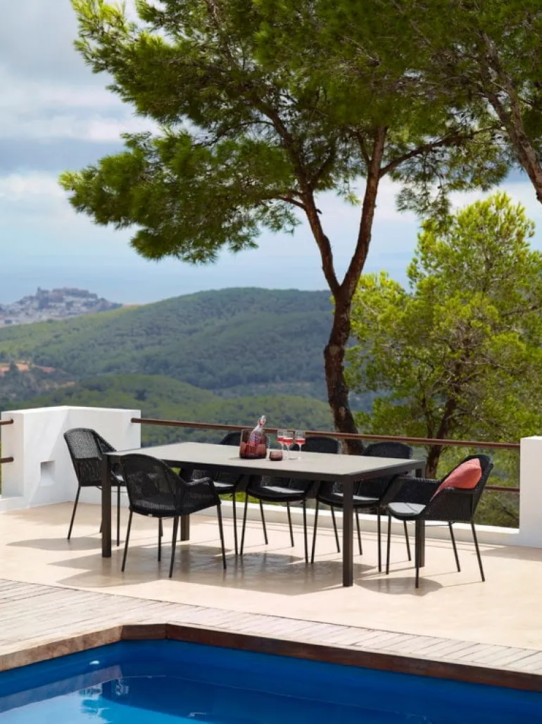 Cane-line Breeze matstol, stapelbar, svart