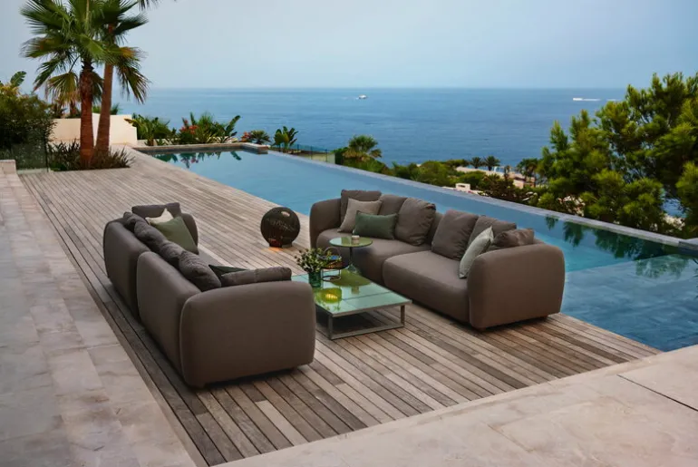 Cane-line Capture 2-sitssoffa, högermodul, brungrå