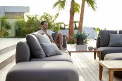 Cane-line Capture 2-sitssoffa, högermodul, brungrå