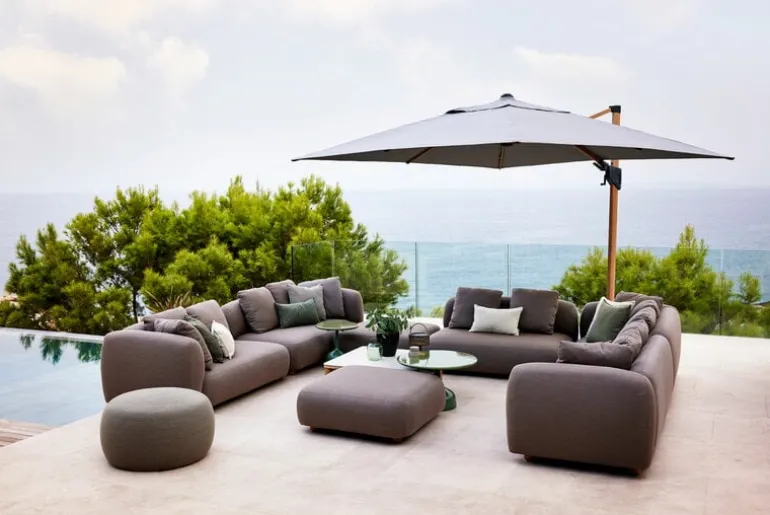 Cane-line Capture 2-sitssoffa, vänstermodul, brungrå